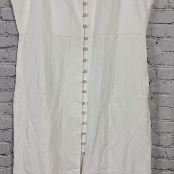 Tuckernuck White Leighton Sleeveless Linen Midi Dress Button Front NWT - Picture 8 of 15